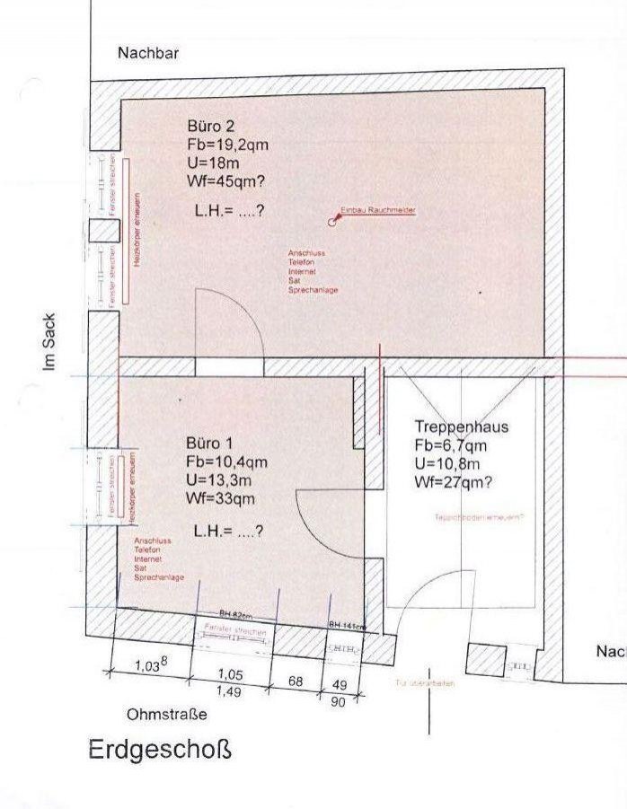 Grundriss Raum 1 (EG)